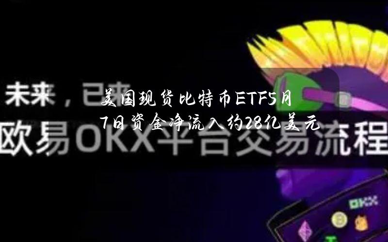 美国现货比特币ETF5月7日资金净流入约2.8亿美元