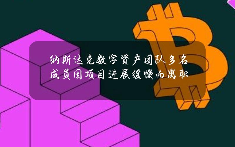 纳斯达克数字资产团队多名成员因项目进展缓慢而离职