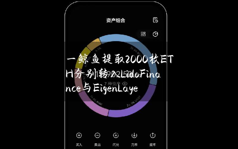 一鲸鱼提取2000枚ETH分别转入LidoFinance与EigenLayer