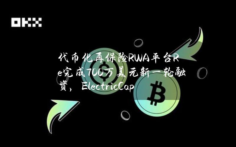 代币化再保险RWA平台Re完成700万美元新一轮融资，ElectricCapital领投