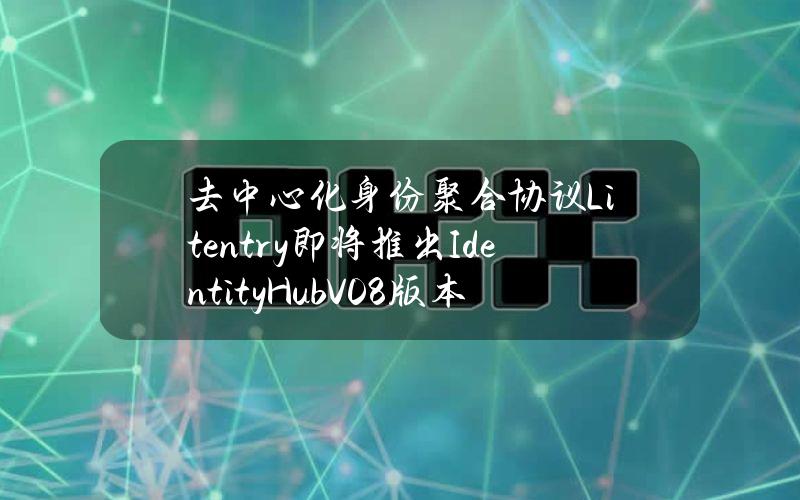 去中心化身份聚合协议Litentry即将推出IdentityHubV0.8版本