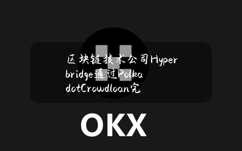 区块链技术公司Hyperbridge通过PolkadotCrowdloan完成260万美元融资