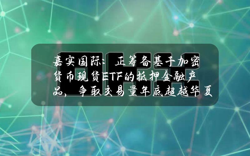 嘉实国际：正筹备基于加密货币现货ETF的抵押金融产品，争取交易量年底超越华夏