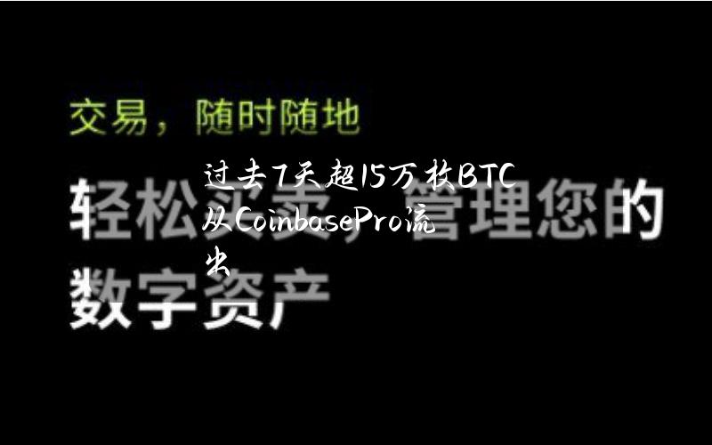 过去7天超1.5万枚BTC从CoinbasePro流出