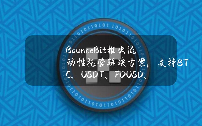 BounceBit推出流动性托管解决方案，支持BTC、USDT、FDUSD、ETH