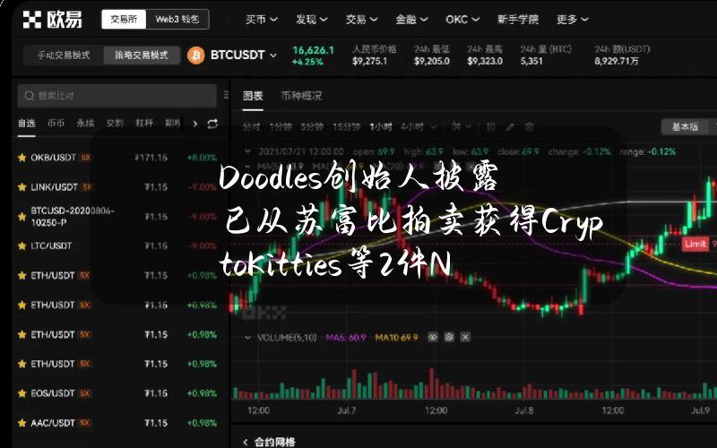 Doodles创始人披露已从苏富比拍卖获得CryptoKitties等2件NFT