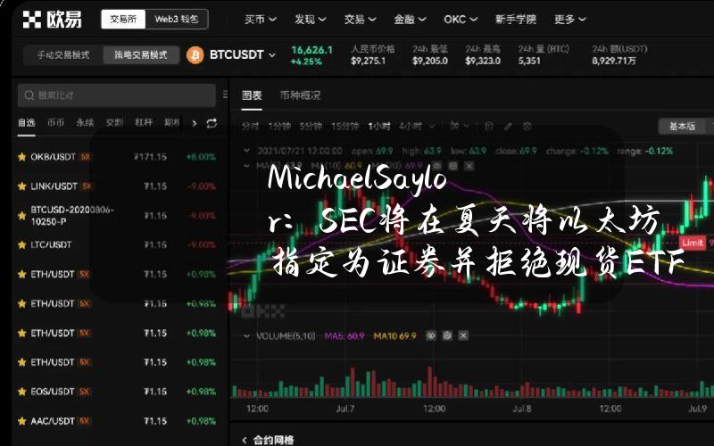 MichaelSaylor：SEC将在夏天将以太坊指定为证券并拒绝现货ETF申请