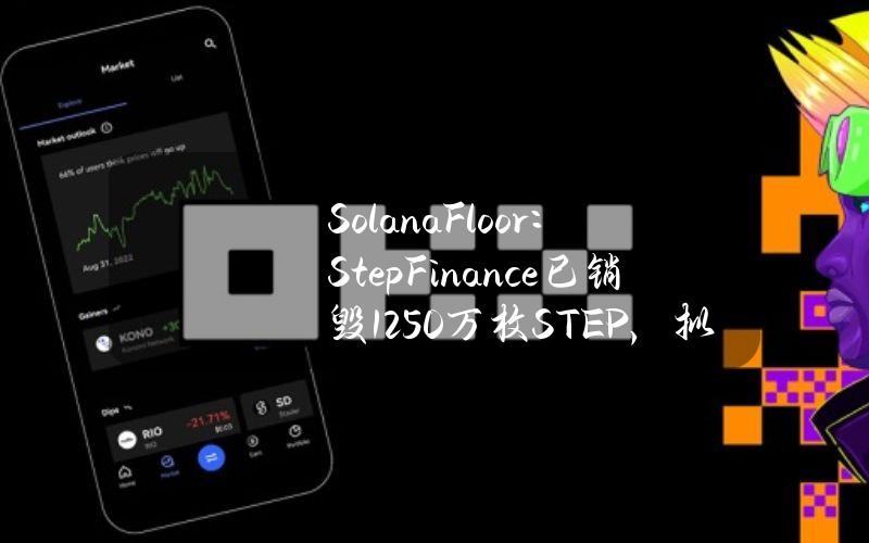 SolanaFloor：StepFinance已销毁1250万枚STEP，拟于4周内销毁总量的8%