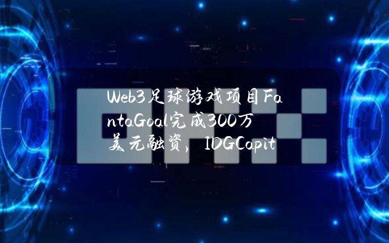 Web3足球游戏项目FantaGoal完成300万美元融资，IDGCapital等参投