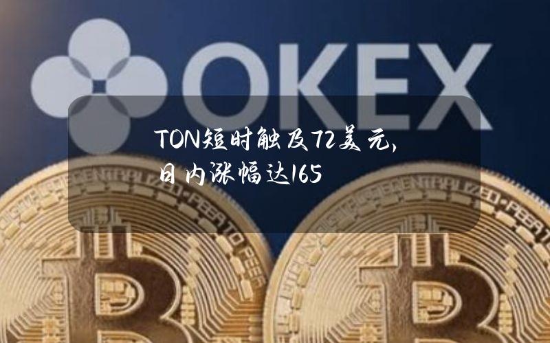 TON短时触及7.2美元，日内涨幅达16.5%