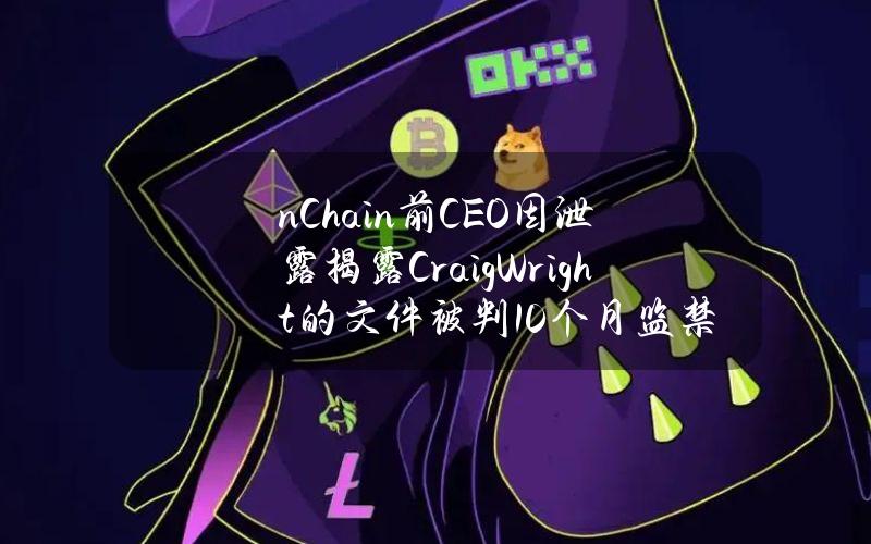 nChain前CEO因泄露揭露CraigWright的文件被判10个月监禁